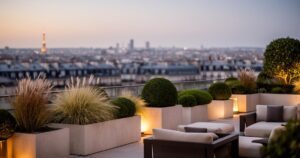 Paysagiste Paris haut de gamme — jardins, terrasses, végétalisation pour hôtels et demeures de prestige